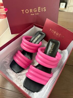 Pink Puffer Slide Sandals for Women